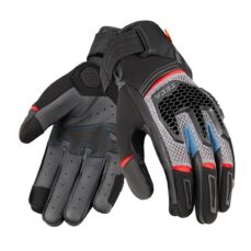 Seca Gravel Grey Blue Red rękawice motocyklowe